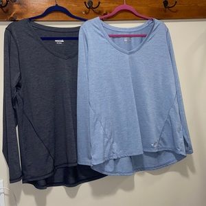 Workouts long sleeve dry fit material tops